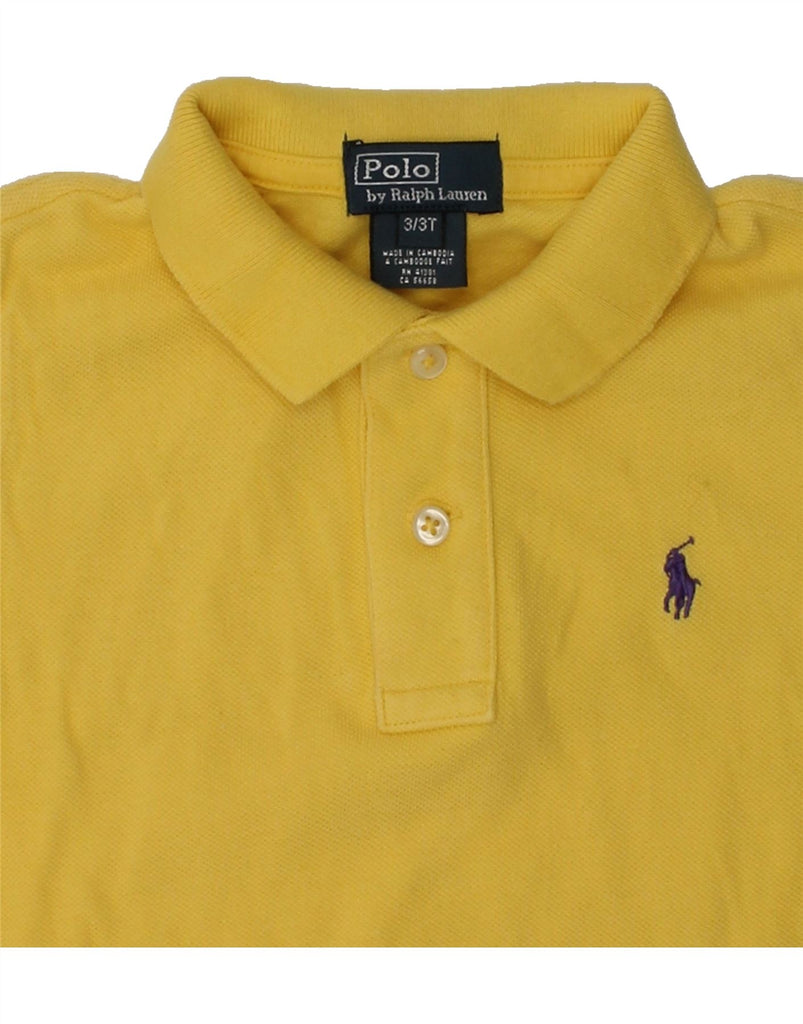 POLO RALPH LAUREN Boys Polo Shirt 2-3 Years Yellow Cotton | Vintage Polo Ralph Lauren | Thrift | Second-Hand Polo Ralph Lauren | Used Clothing | Messina Hembry 