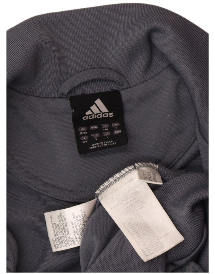 Adidas Mens Tracksuit Top Jacket UK 38/40 Medium Grey Colourblock Polyester