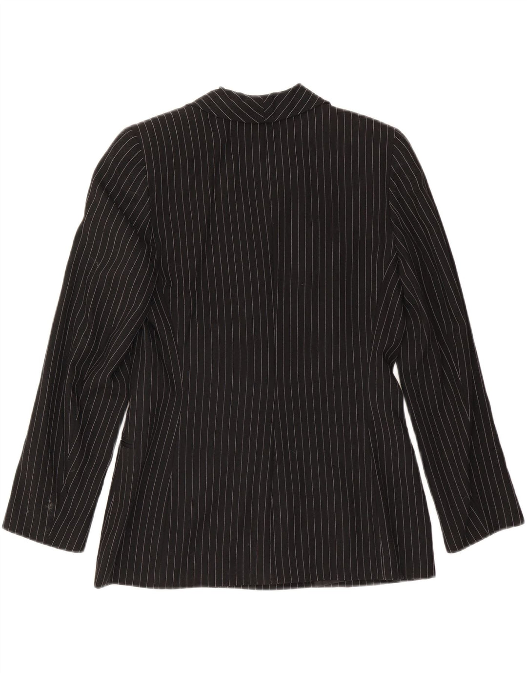 RENATO BALESTRA Womens 3 Button Blazer Jacket IT 46 Large Black Pinstripe