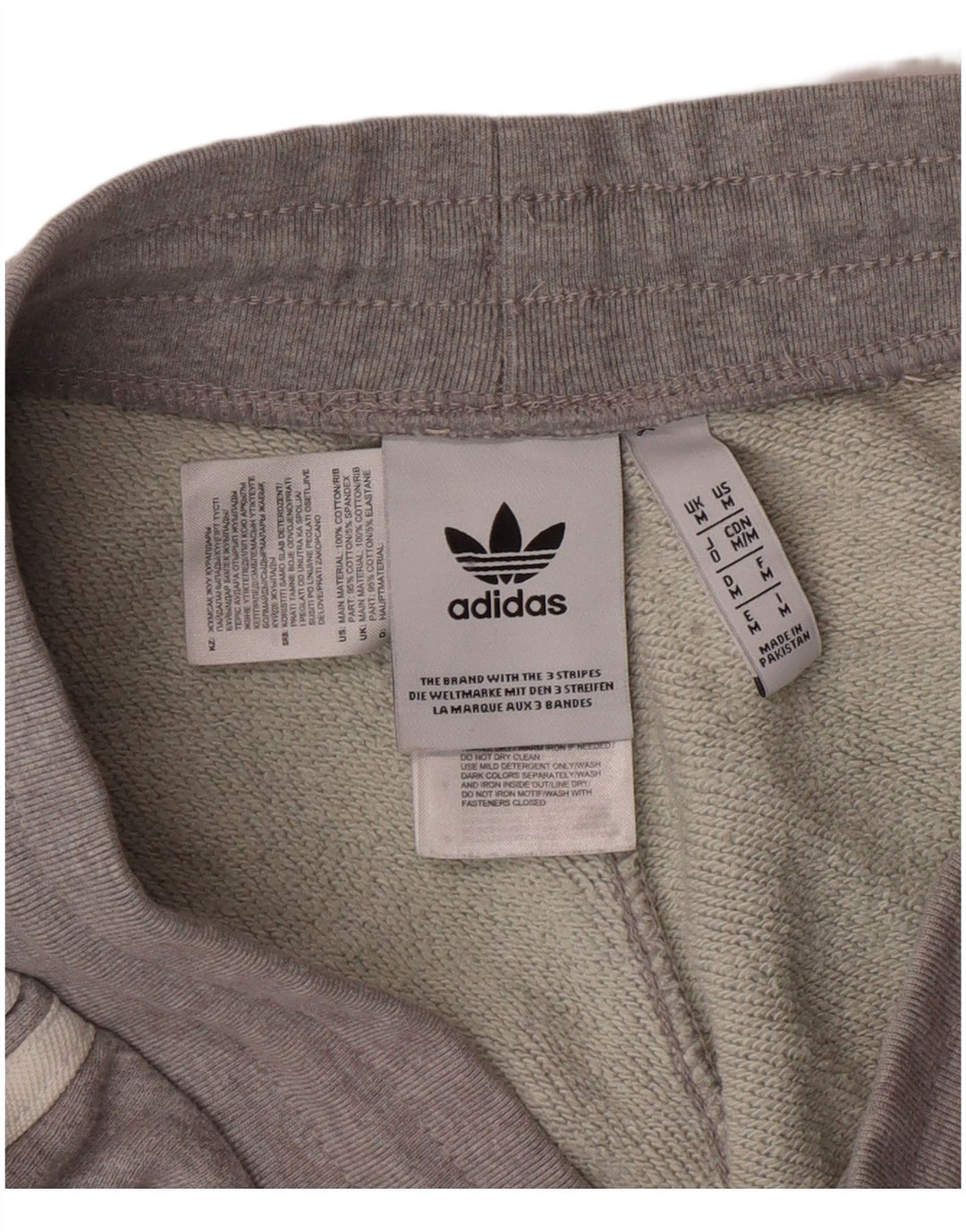 ADIDAS Mens Tracksuit Trousers Joggers Medium  Grey Cotton