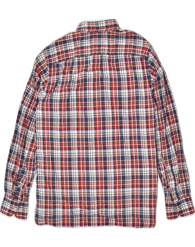 TOMMY HILFIGER Mens Custom Fit Shirt XL Red Check Cotton | Vintage Tommy Hilfiger | Thrift | Second-Hand Tommy Hilfiger | Used Clothing | Messina Hembry 