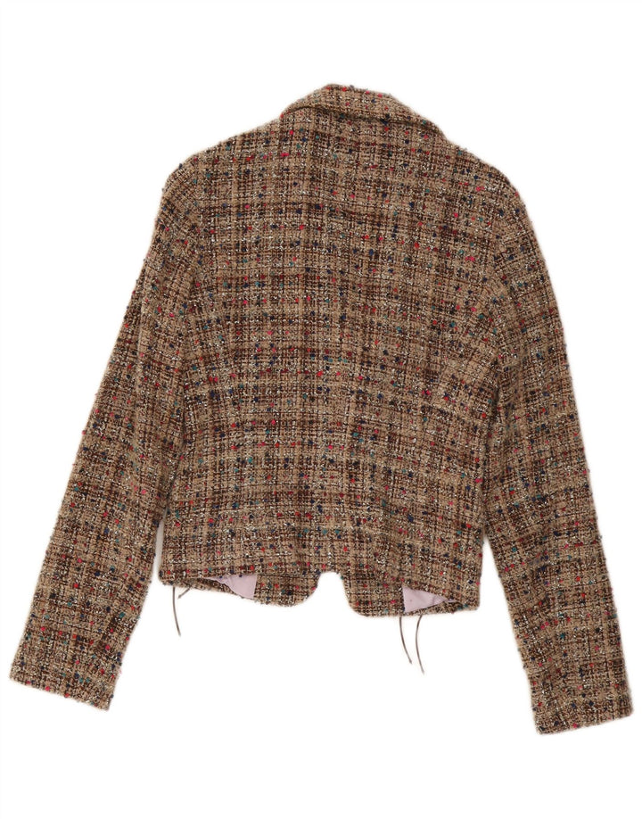 Max & Co. Womens Blazer Jacket UK 10 Small Beige Flecked Wool