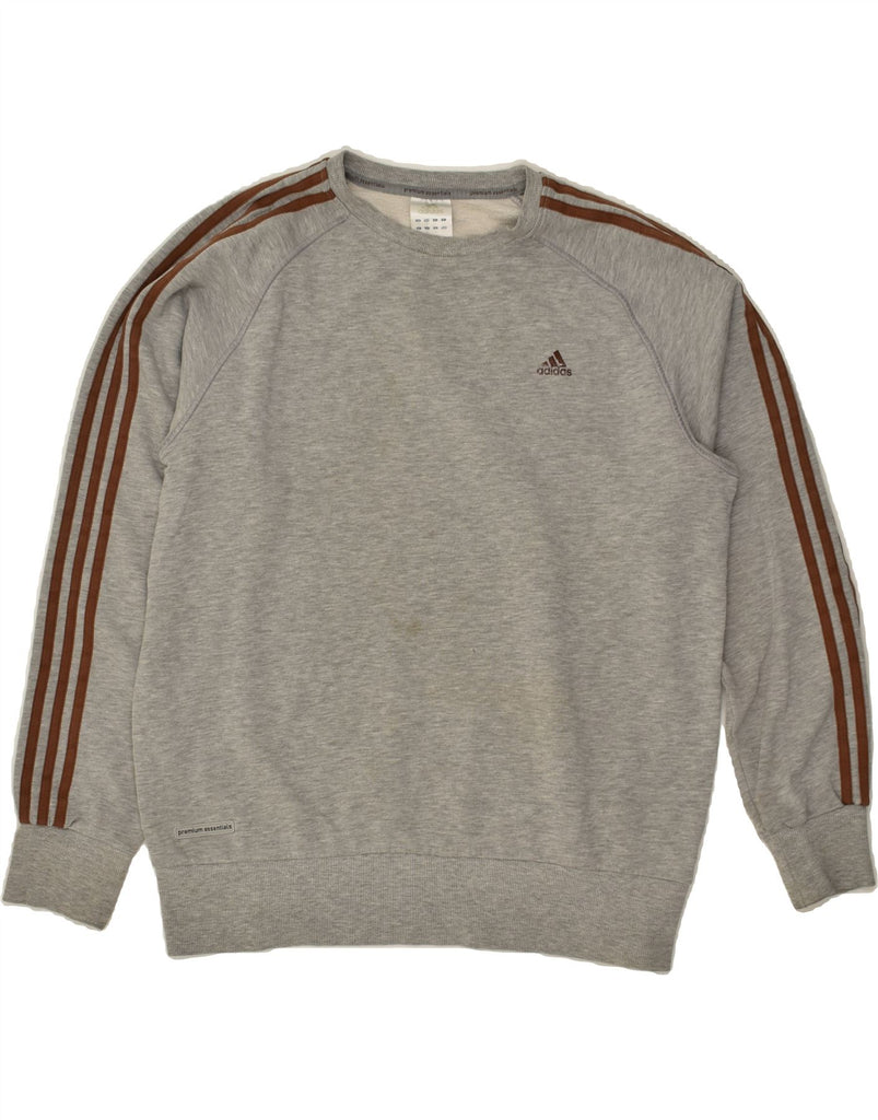 ADIDAS Mens Sweatshirt Jumper XL Grey Cotton | Vintage Adidas | Thrift | Second-Hand Adidas | Used Clothing | Messina Hembry 