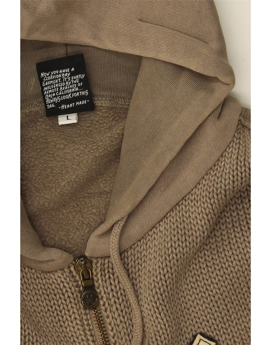 Mens Graphic Zip Hoodie Sweater Large