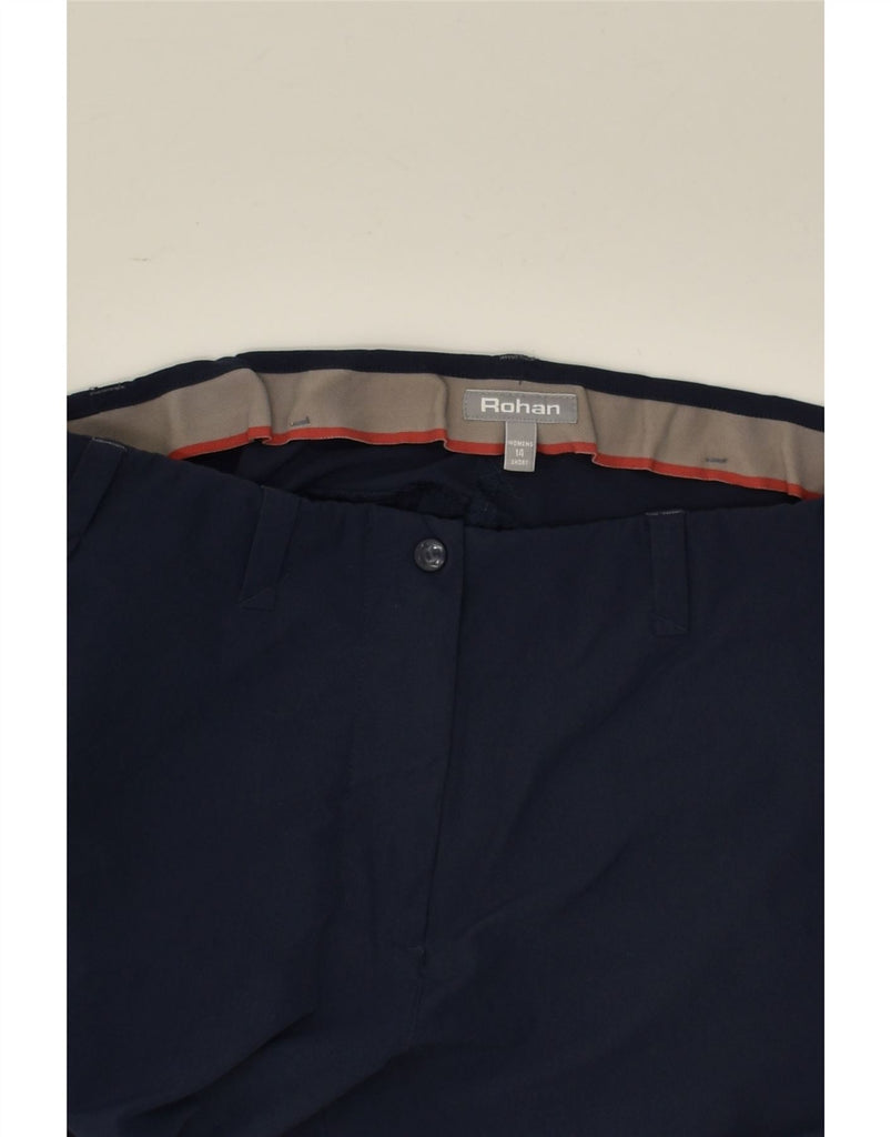 ROHAN Womens Slim Casual Trousers UK 14 Large W36 L30  Navy Blue Polyamide | Vintage Rohan | Thrift | Second-Hand Rohan | Used Clothing | Messina Hembry 