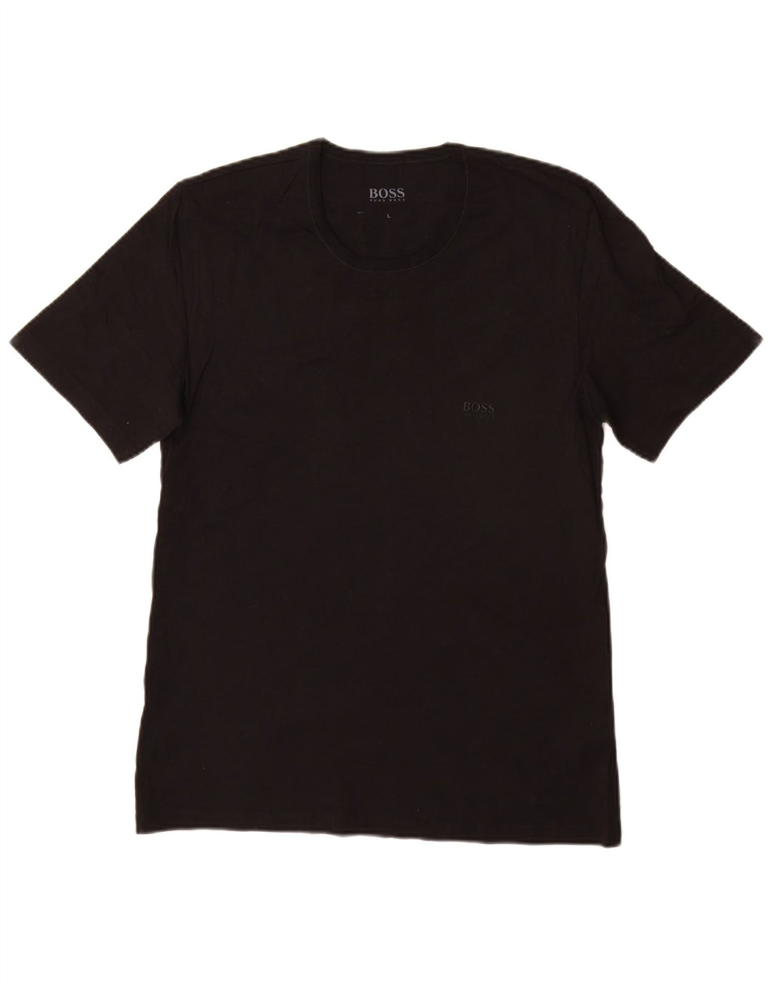Hugo Boss Mens T-Shirt Top Large Black Cotton