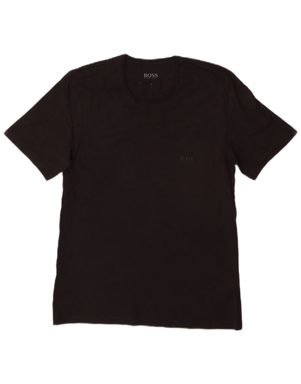 Hugo Boss Mens T-Shirt Top Large Black Cotton