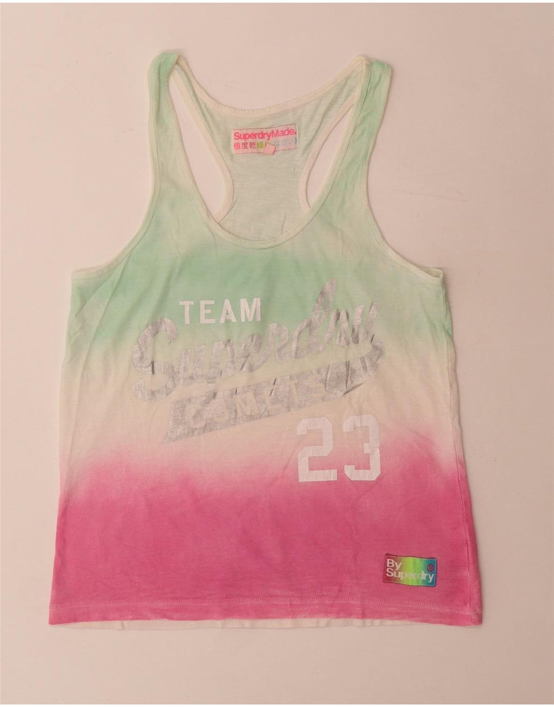 Superdry Womens Graphic T-Shirt Top UK 10 Small Multicoloured Tie Dye