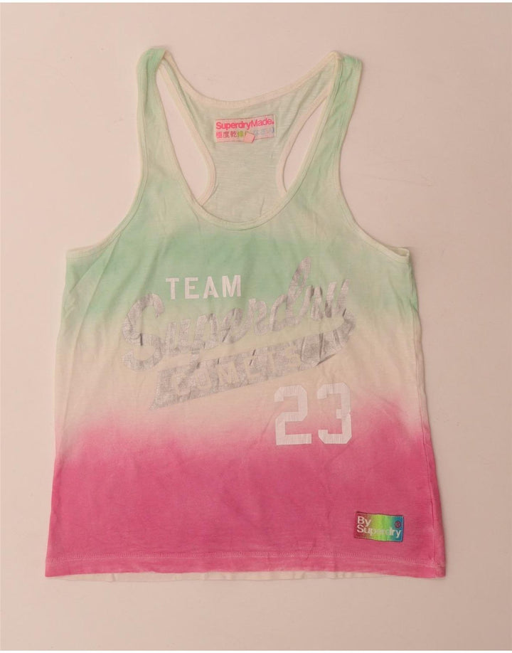 Superdry Womens Graphic T-Shirt Top UK 10 Small Multicoloured Tie Dye