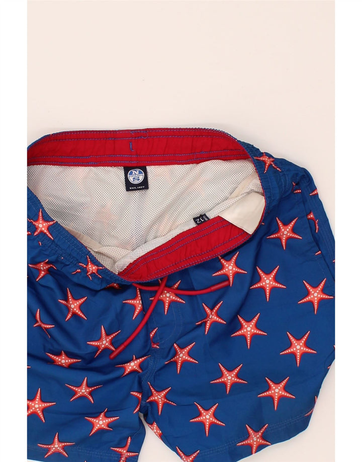 NORTH SAILS Boys Abstract Pattern Swimming Shorts 11-12 Years Blue Vintage North Sails and Second-Hand North Sails from Messina Hembry 