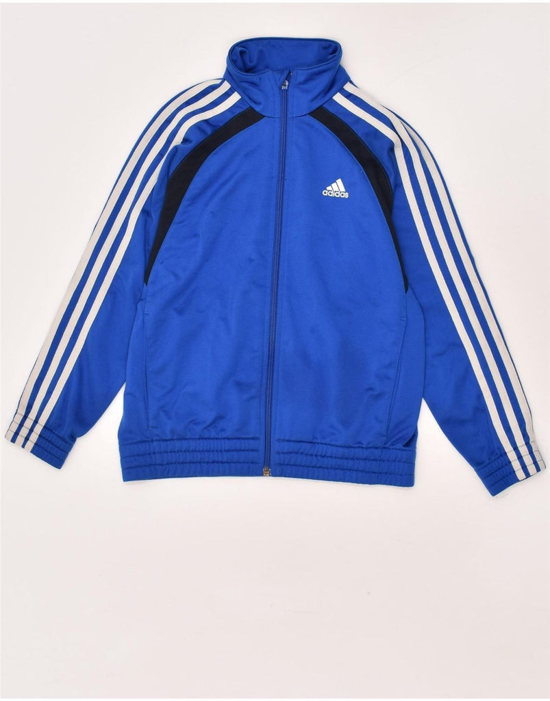 ADIDAS Boys Tracksuit Top Jacket 9-10 Years Blue Polyester | Vintage Adidas | Thrift | Second-Hand Adidas | Used Clothing | Messina Hembry 