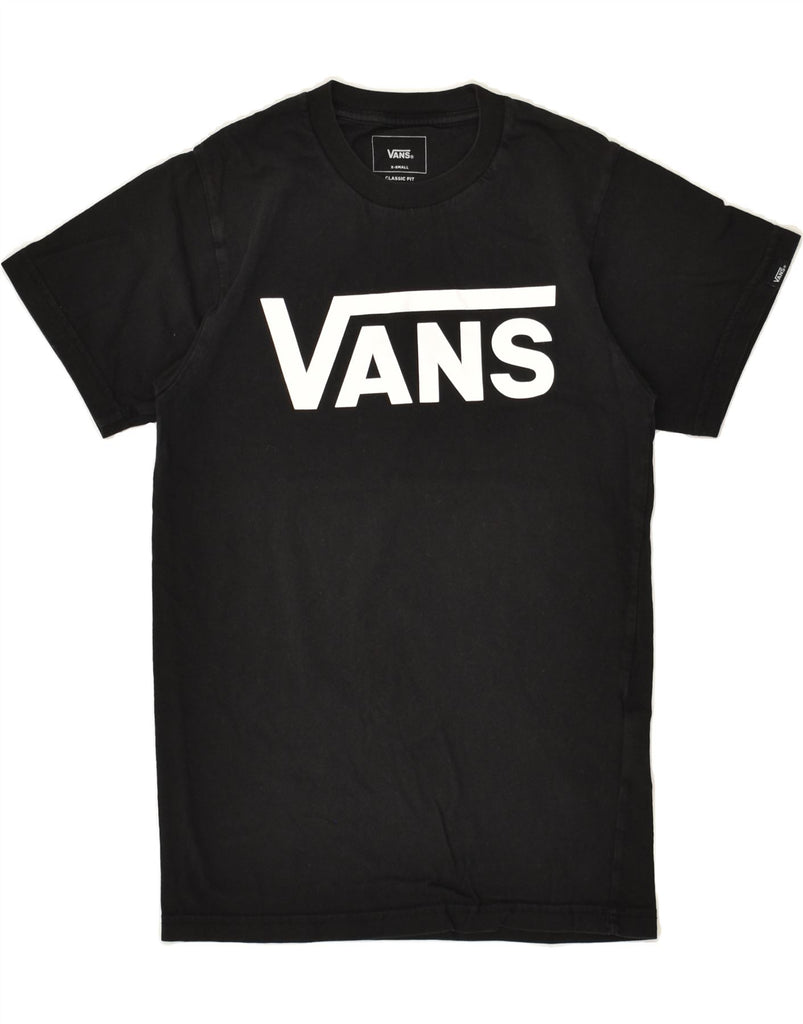 VANS Womens Classic Fit Graphic T-Shirt Top UK 6 XS Black Cotton | Vintage Vans | Thrift | Second-Hand Vans | Used Clothing | Messina Hembry 