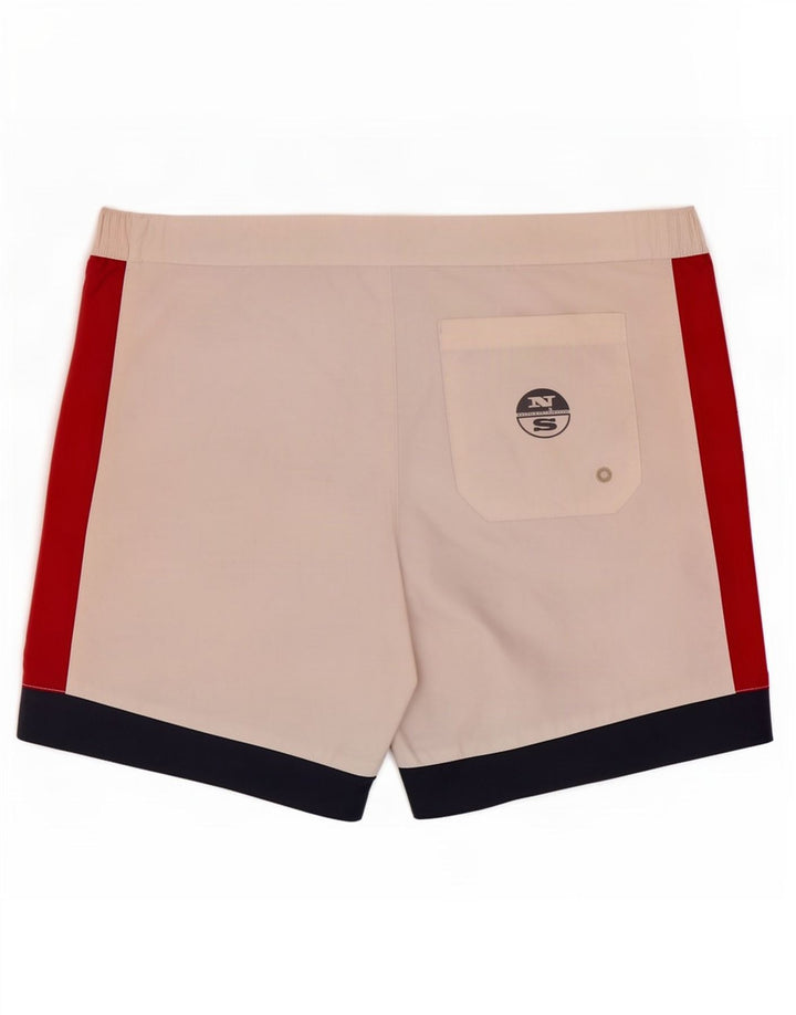 North Sails Mens Graphic Swimming Shorts Medium White Colourblock Polyamide