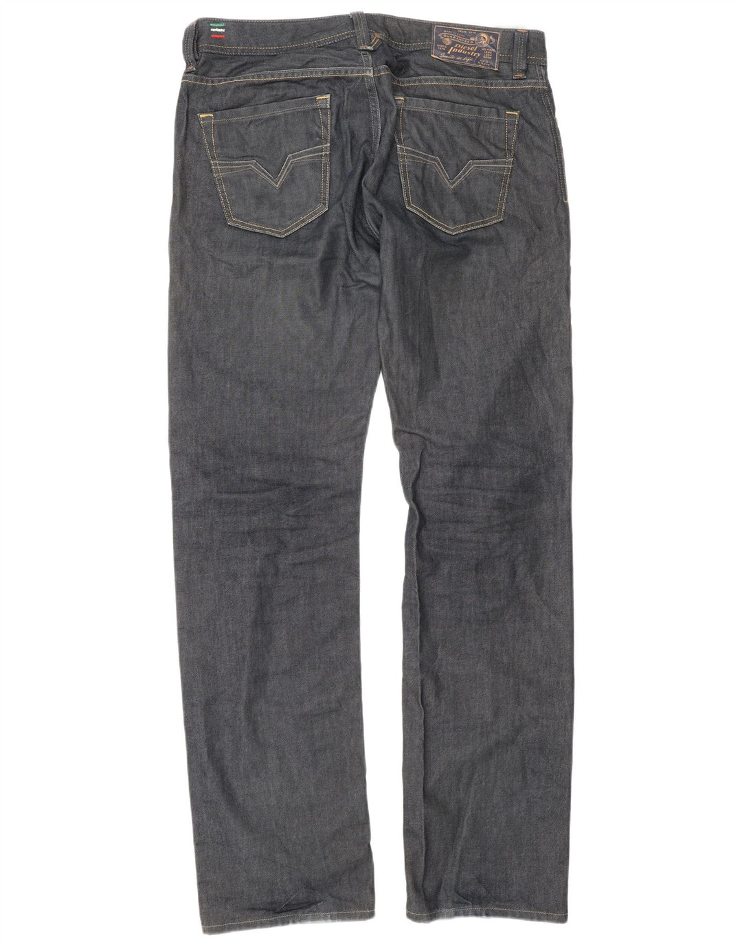 Diesel Mens Straight Jeans W33 L34 Navy Blue Cotton