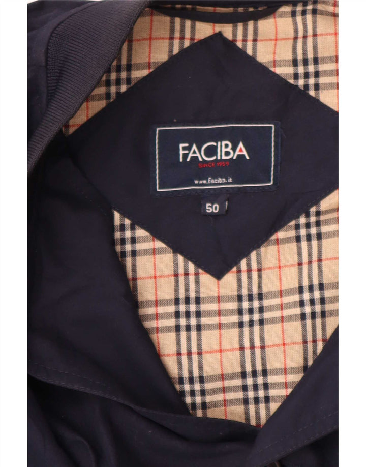 Faciba Mens Bomber Jacket IT 50 Large Navy Blue