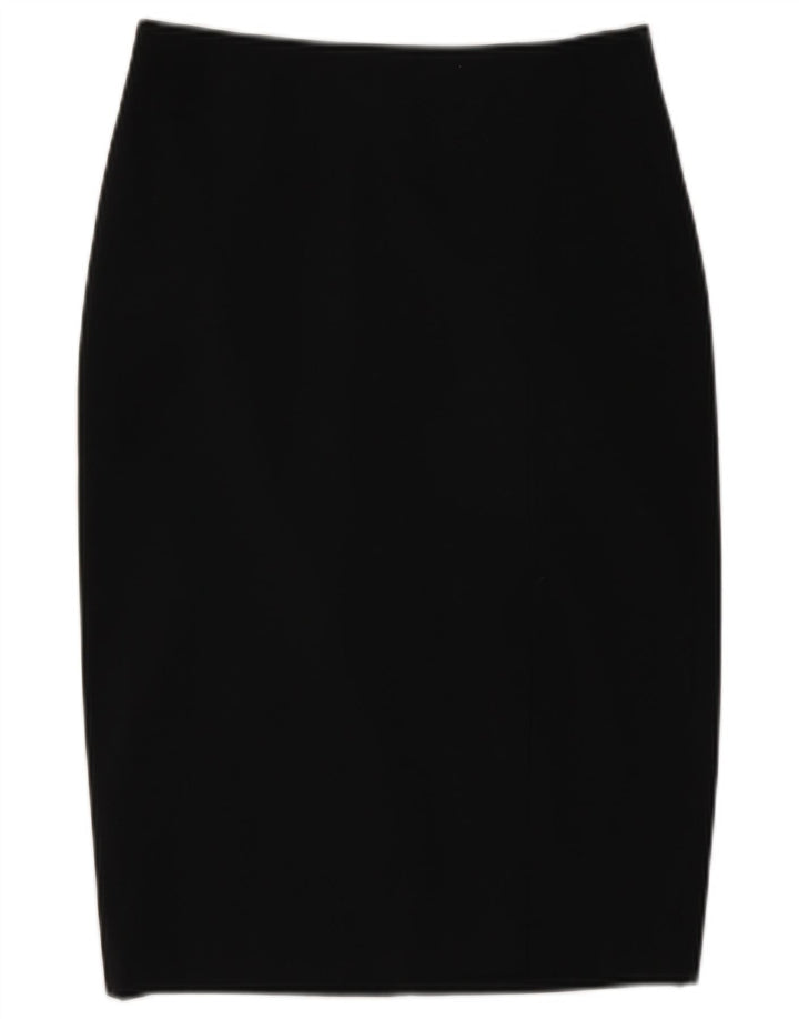 Vintage Womens Pencil Skirt XS W26  Black Polyester