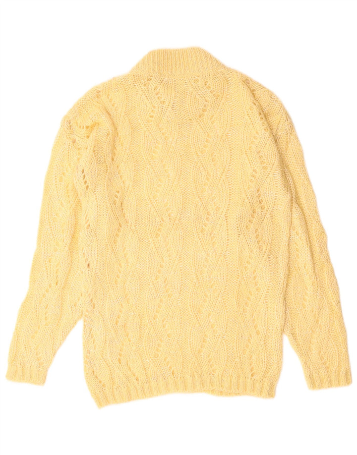 VINTAGE Womens Turtle Neck Jumper Sweater UK 10 Small Beige