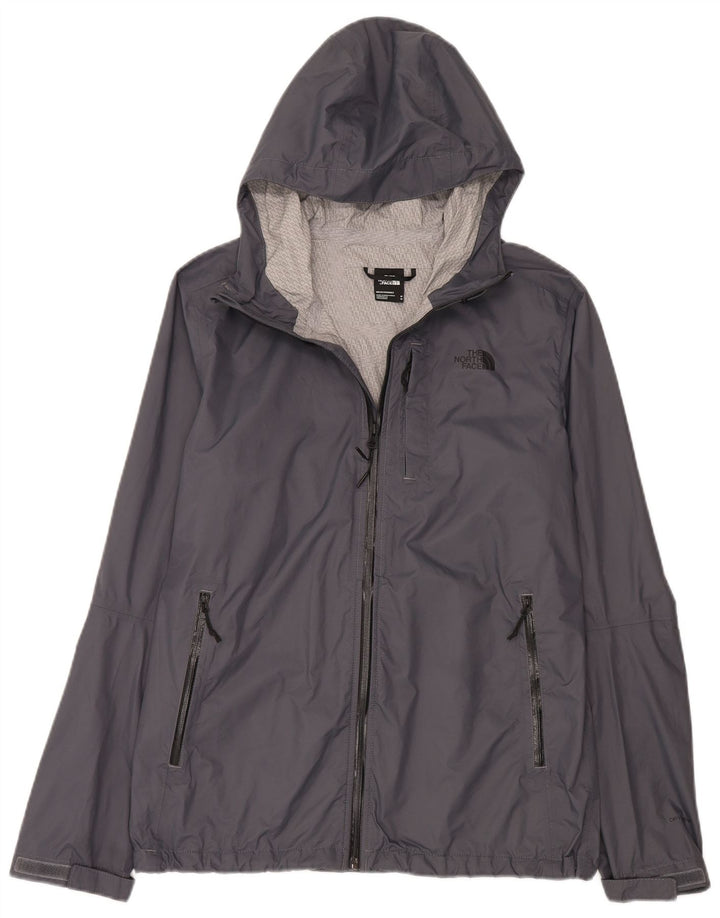 The North Face Mens Hooded Rain Jacket UK 38 Medium Grey Nylon