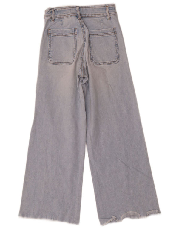 Zara Girls Wide Leg Jeans 9-10 Years W22 L25 Blue