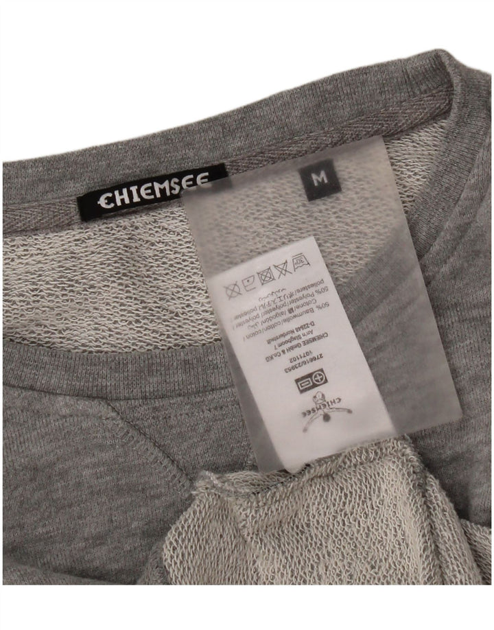 Chiemsee Womens Graphic Sweatshirt Jumper UK 14 Medium Grey Flecked
