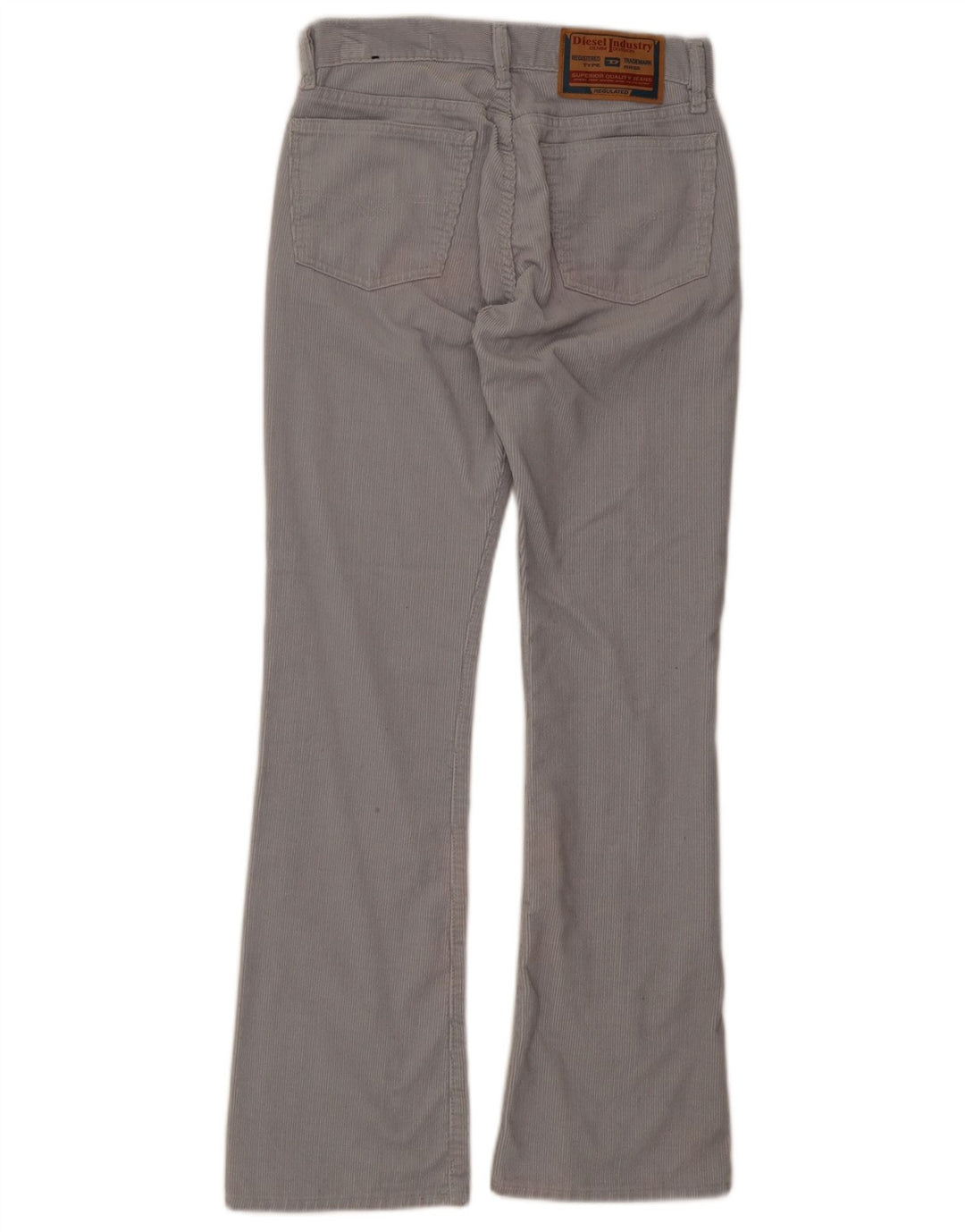 Diesel Womens Bootcut Corduroy Trousers W27 L30 Grey Cotton