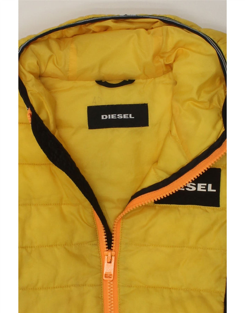 DIESEL Boys Hooded Padded Jacket 3-4 Years Yellow Polyester | Vintage Diesel | Thrift | Second-Hand Diesel | Used Clothing | Messina Hembry 