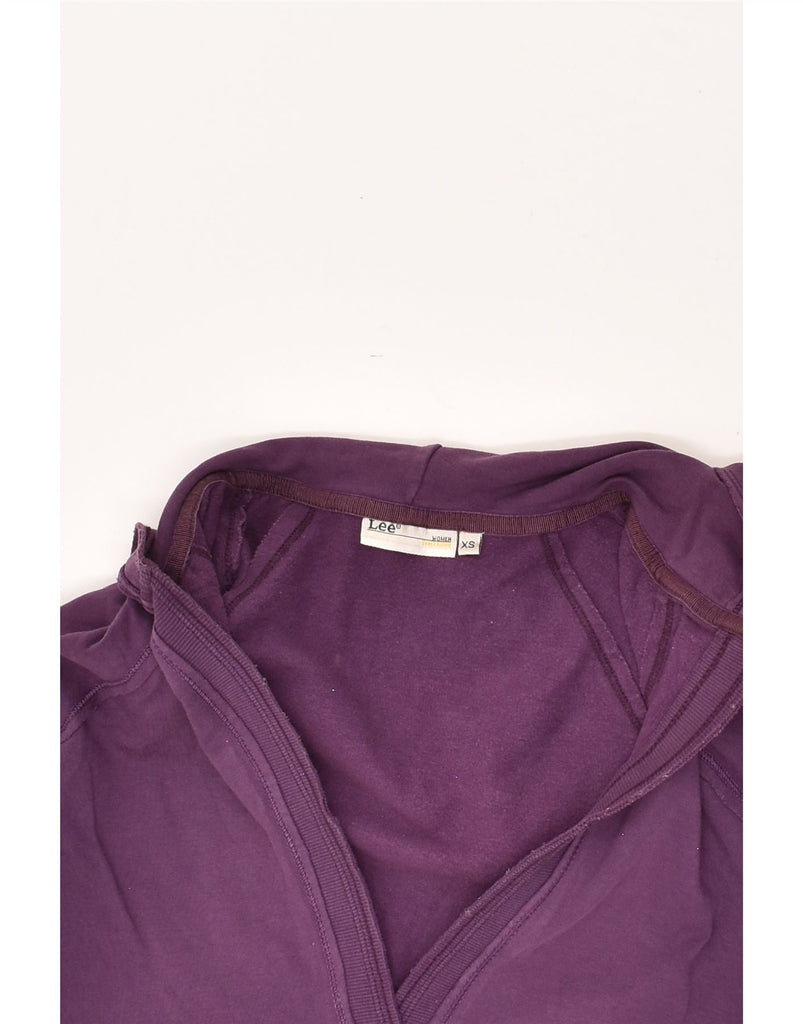 LEE Womens Hoodie Dress UK 6 XS Purple Cotton | Vintage Lee | Thrift | Second-Hand Lee | Used Clothing | Messina Hembry 