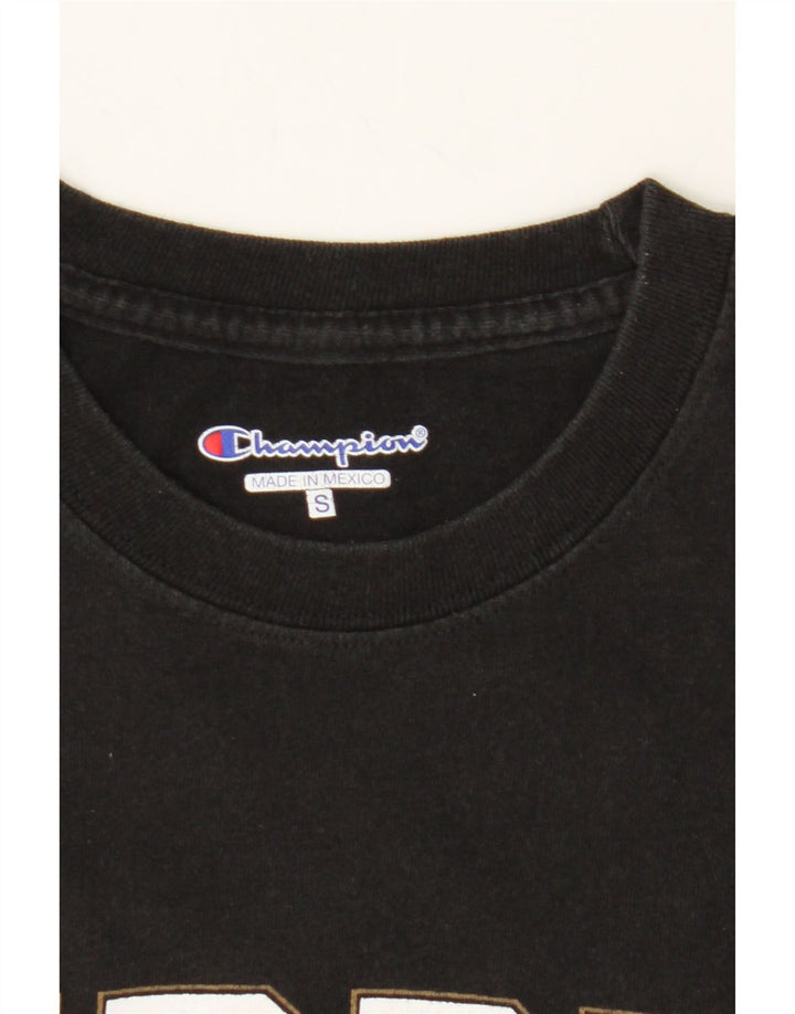 CHAMPION Mens Purdue University Graphic T-Shirt Top Small Black Cotton Vintage Champion and Second-Hand Champion from Messina Hembry 