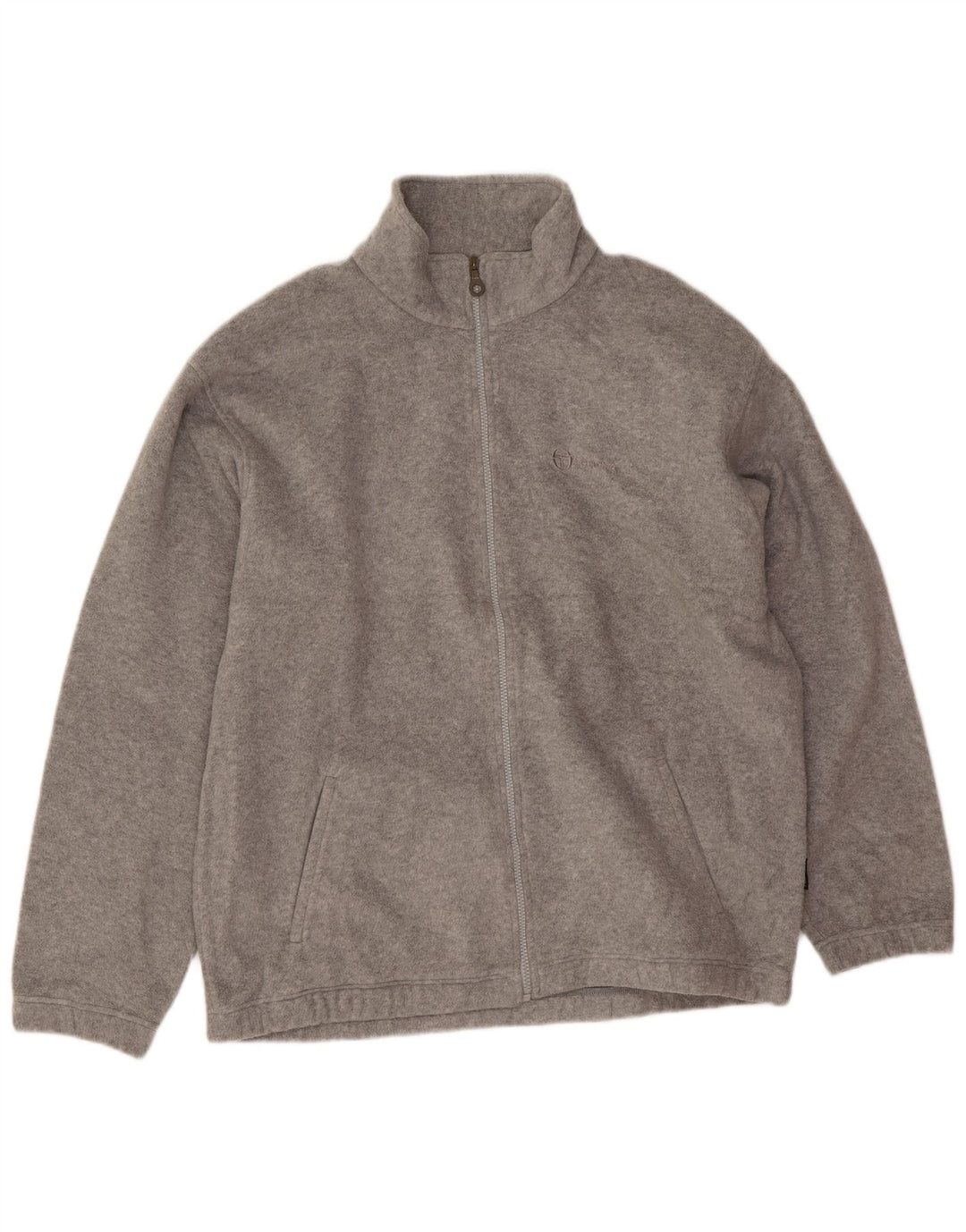 Sergio Tacchini Mens Fleece Jacket UK 42 XL Grey Flecked
