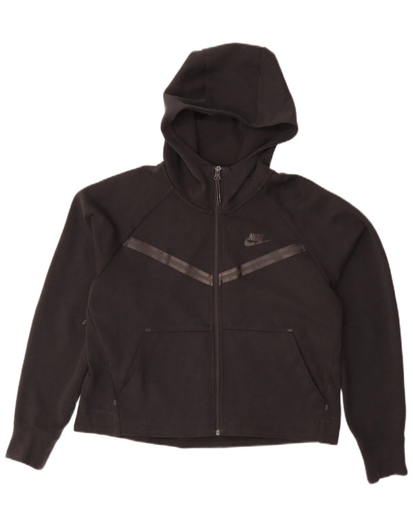 Nike Womens Oversized Zip Hoodie Sweater UK 10 Small Black