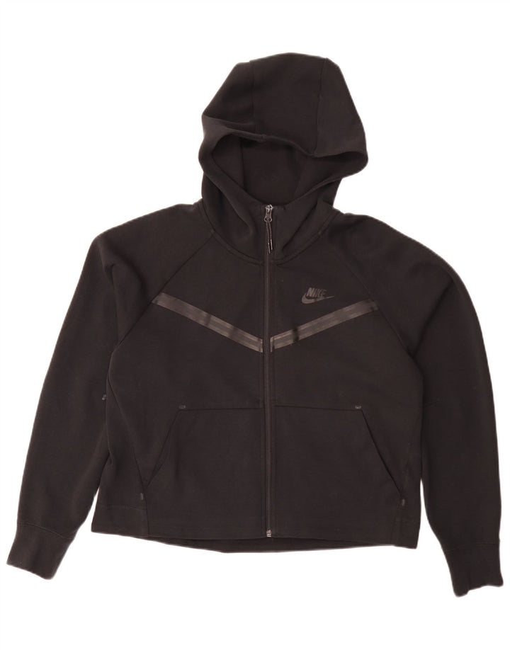 Nike Womens Oversized Zip Hoodie Sweater UK 10 Small Black