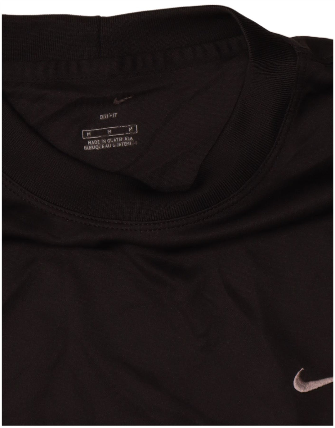 Nike Mens Dri Fit T-Shirt Top Medium Black Polyester