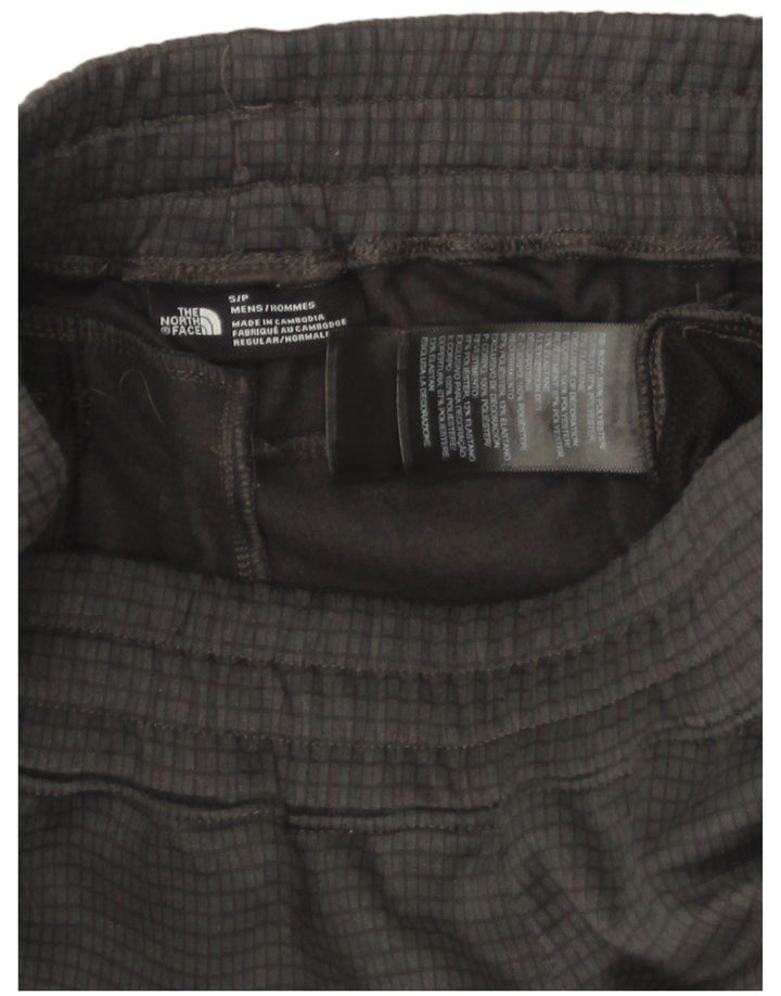 The North Face Mens Graphic Tracksuit Trousers Joggers Small Grey Check