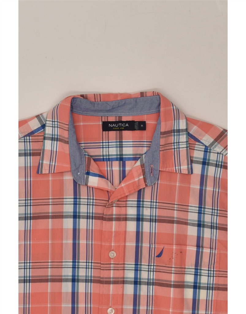 NAUTICA Mens Shirt Medium Orange Check Cotton | Vintage Nautica | Thrift | Second-Hand Nautica | Used Clothing | Messina Hembry 