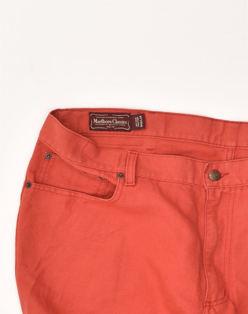 MARLBORO CLASSICS Mens Slim Casual Trousers W40 L34 Red Cotton | Vintage Marlboro Classics | Thrift | Second-Hand Marlboro Classics | Used Clothing | Messina Hembry 