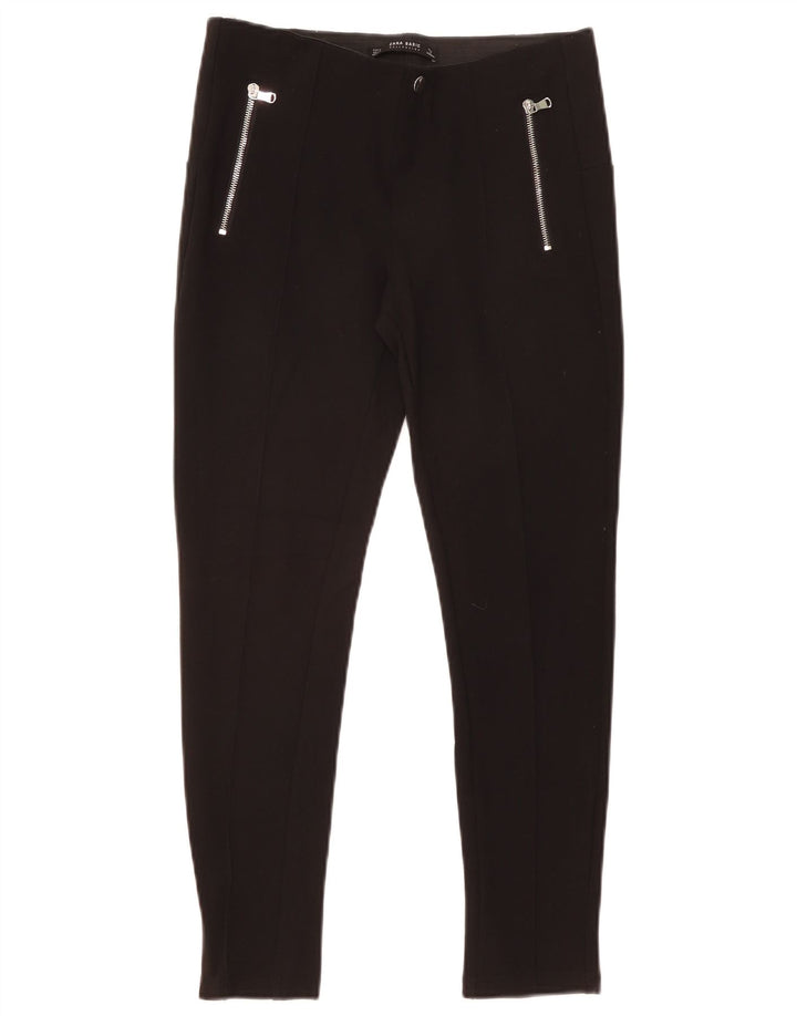 Zara Womens Skinny Cropped Trousers Medium W29 L25 Black