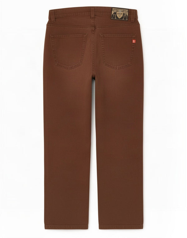 Joop Mens Straight Casual Trousers IT 50 Large W34 L29 Brown Cotton