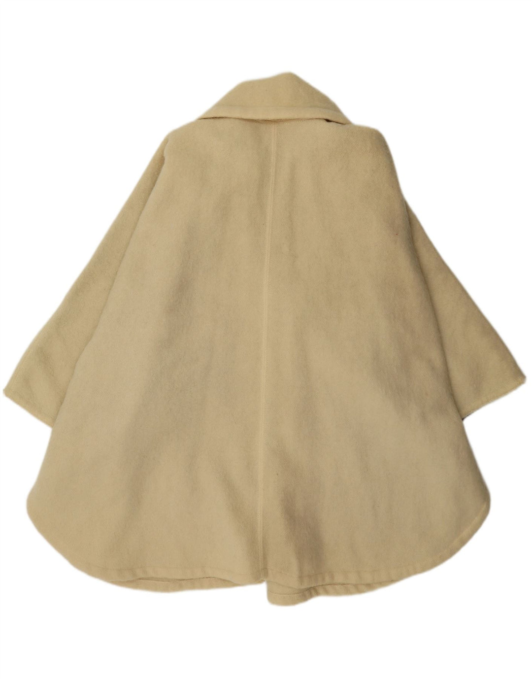 Vintage Womens Oversized Cape Coat IT 44 Medium Beige Wool