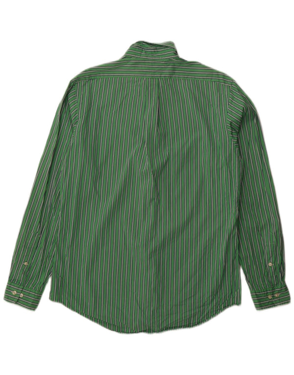 Polo Ralph Lauren Mens Custom Fit Shirt Size 40/41 16 Large Green Pinstripe