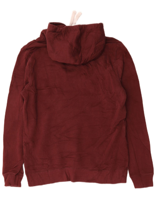 Jack Wills Mens Graphic Hoodie Jumper Medium Burgundy Cotton