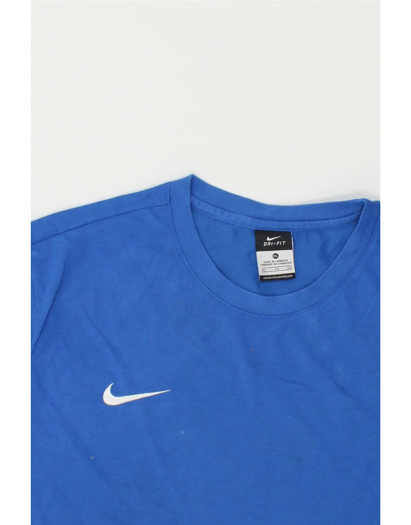 NIKE Mens Dri Fit T-Shirt Top XL Blue Cotton | Vintage Nike | Thrift | Second-Hand Nike | Used Clothing | Messina Hembry 