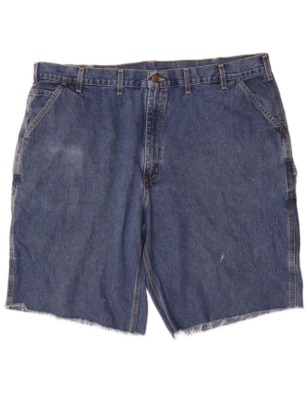 Carhartt Mens Original Fit Loose Cargo Shorts W46 3XL Blue Cotton