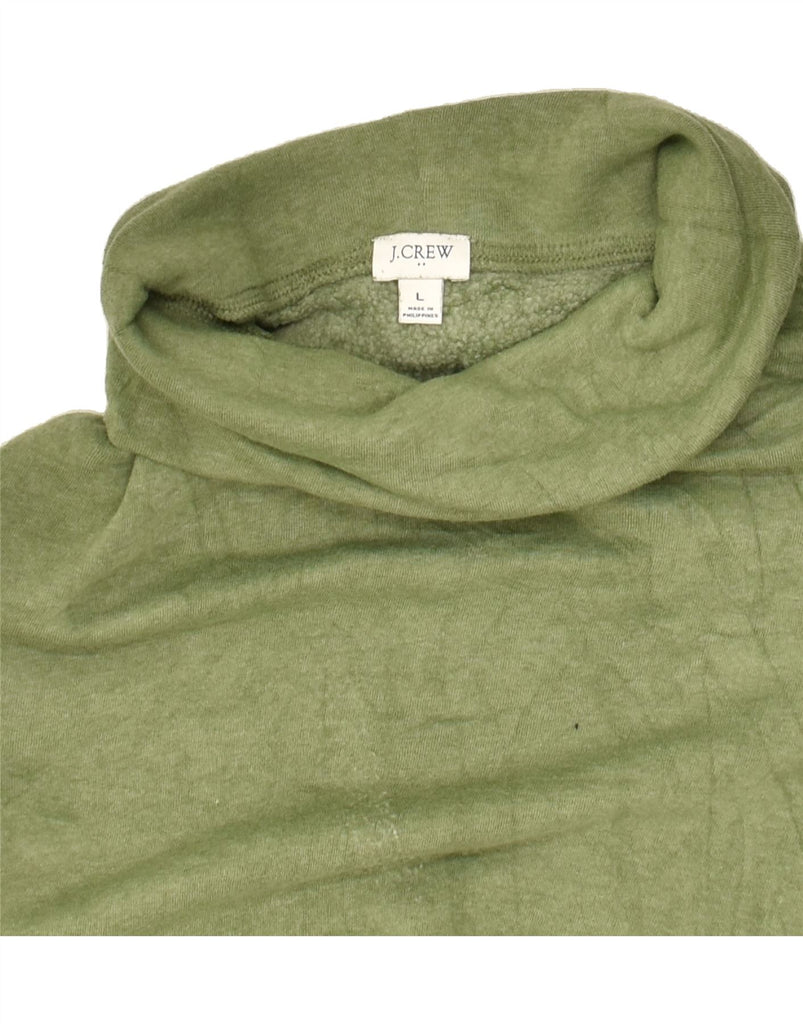 J. CREW Womens Roll Neck Jumper Sweater UK 16 Large Green Cotton | Vintage J. Crew | Thrift | Second-Hand J. Crew | Used Clothing | Messina Hembry 