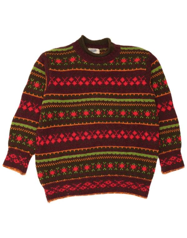 Benetton Mens Turtle Neck Jumper Sweater IT 48 Medium Multicoloured