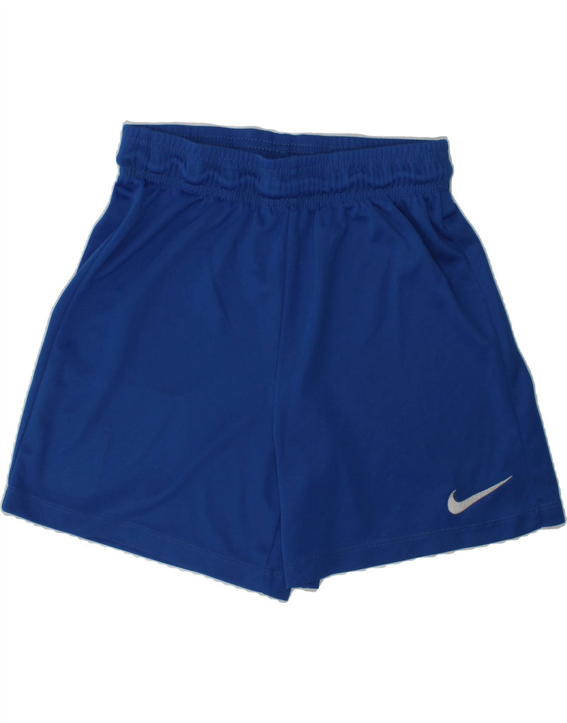 NIKE Boys Dri Fit Sport Shorts 10-11 Years Medium Blue Polyester | Vintage Nike | Thrift | Second-Hand Nike | Used Clothing | Messina Hembry 