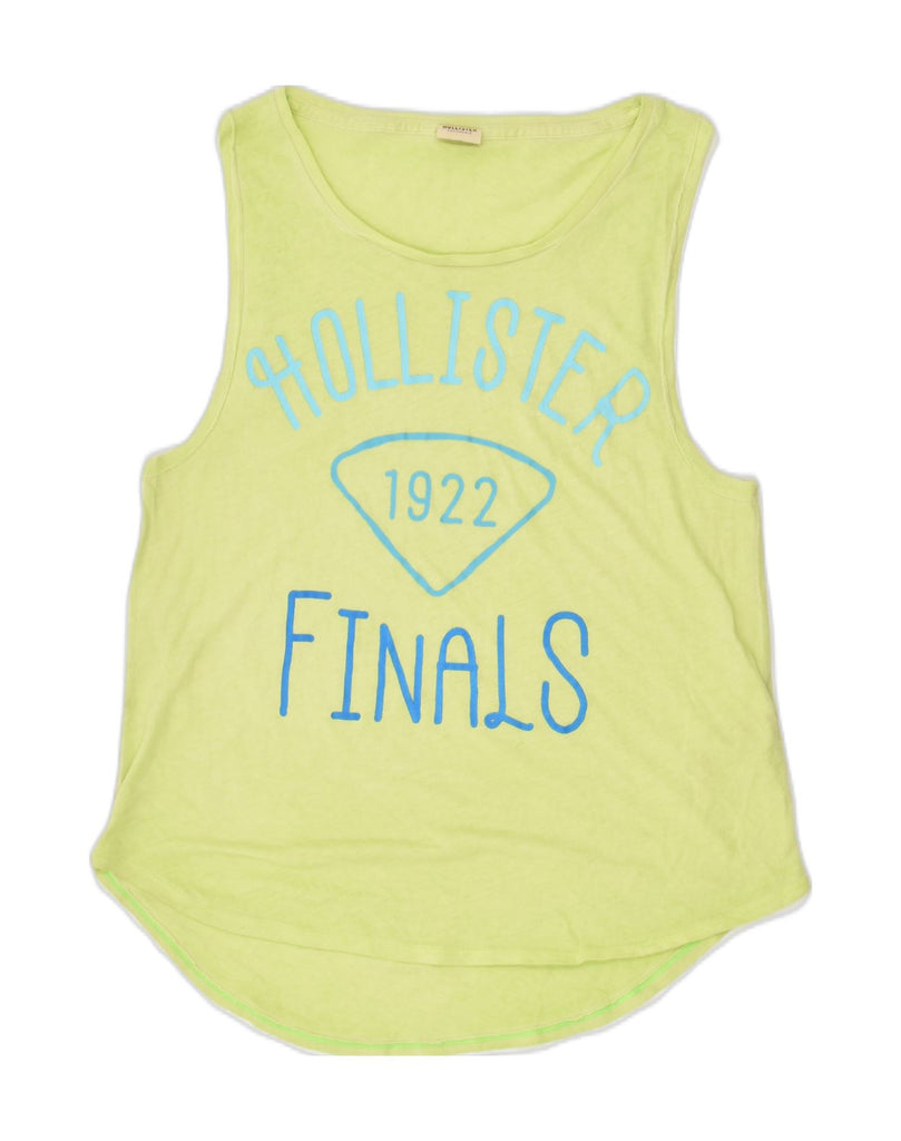 HOLLISTER Womens Graphic Vest Top UK 6 XS Green Cotton | Vintage Hollister | Thrift | Second-Hand Hollister | Used Clothing | Messina Hembry 