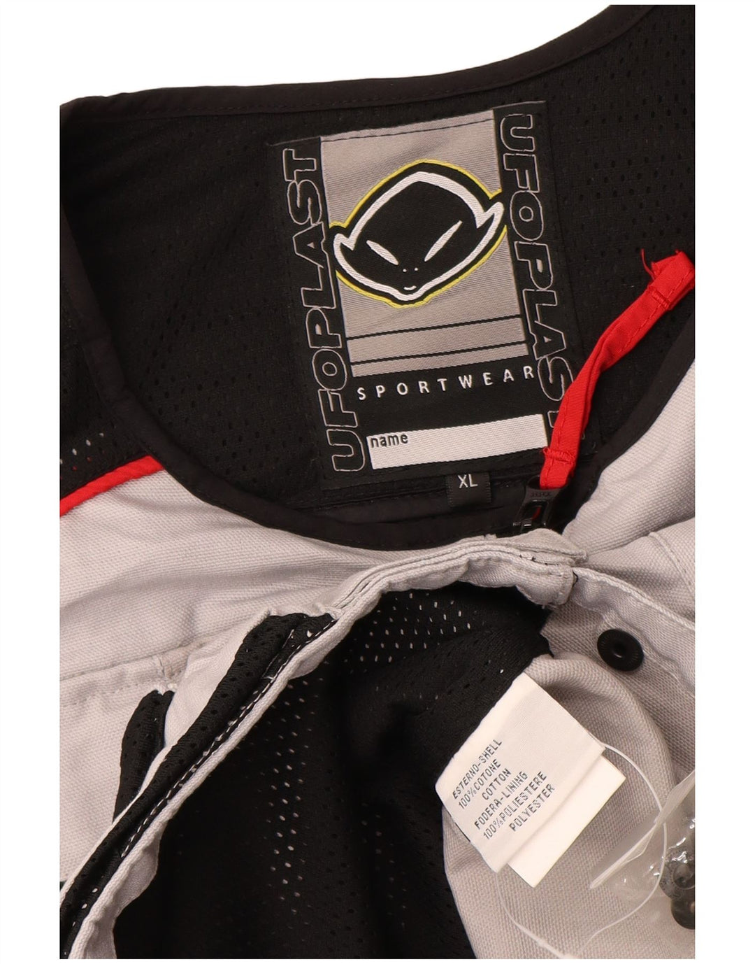 UFO Mens Utility Gilet UK 42 XL Grey Colourblock Cotton