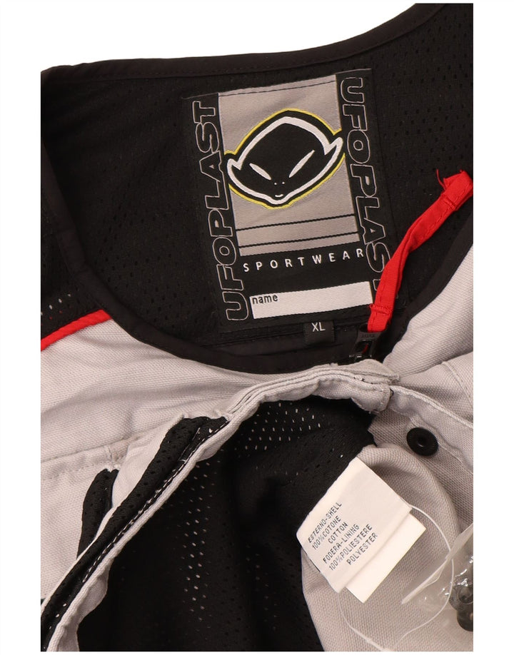 UFO Mens Utility Gilet UK 42 XL Grey Colourblock Cotton