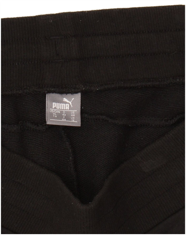 PUMA Womens Sport Shorts UK 16 Large Black Cotton