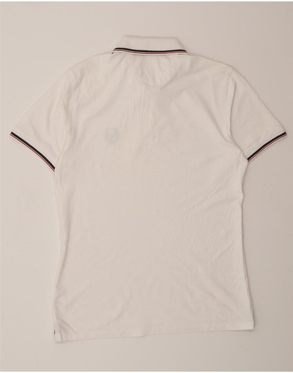 SERGIO TACCHINI Mens Polo Shirt Medium White Cotton
